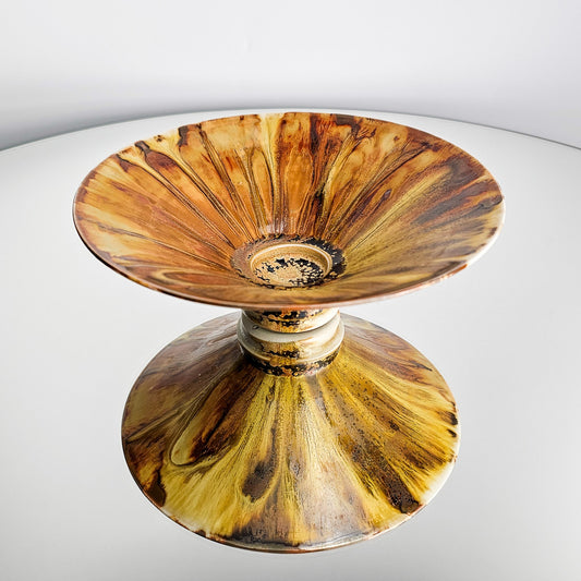 Dark Sunflower Iris Flower Bowl