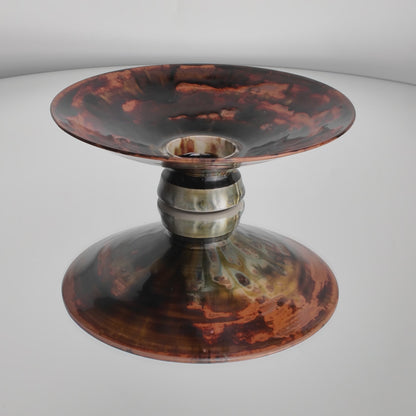 Orange Brown Iris Flower Bowl